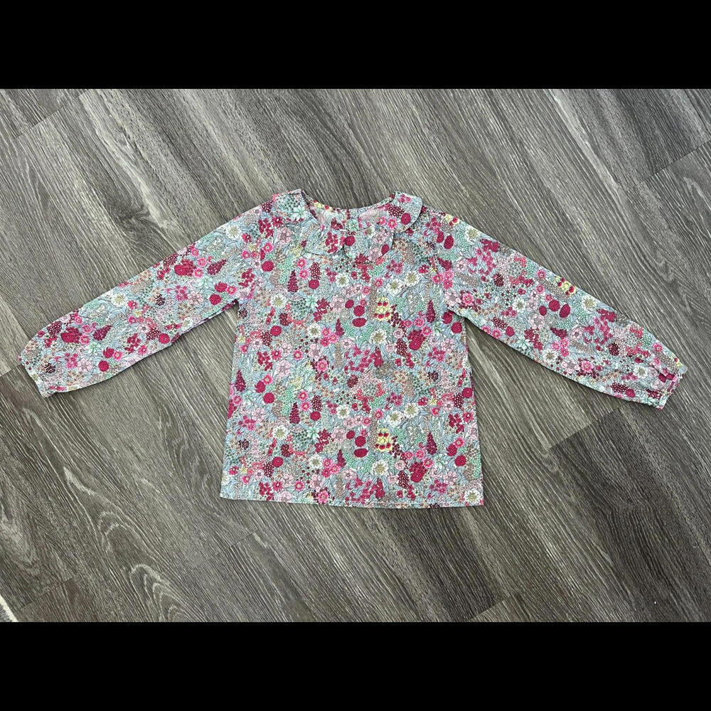 Jacadi Girls liberty print Blouse Size 8 (runs small VERY GOOD!